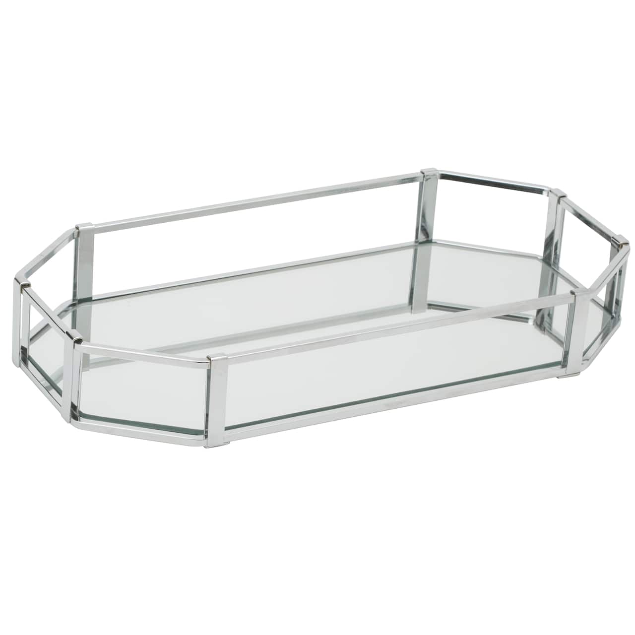 Home Details Octangular Mirrored Vanity Tray